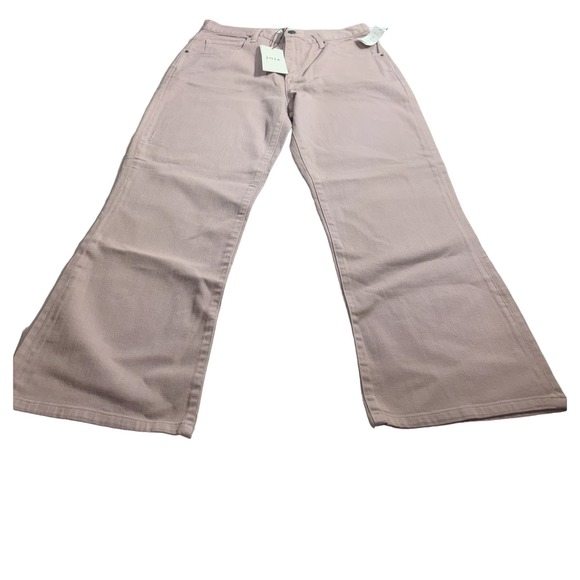 JOIE NWT Serie Pant Pale Mauve High Waist SIZE 8‎ Cropped Length Flare - Picture 2 of 5